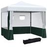 Outsunny - Tenda Dobrável 2,7 x 2,7 m Branco e Verde