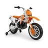 Injusa - Moto eléctrica Cross KTM 12V con acelerador y ruedas de apoyo ㅤ