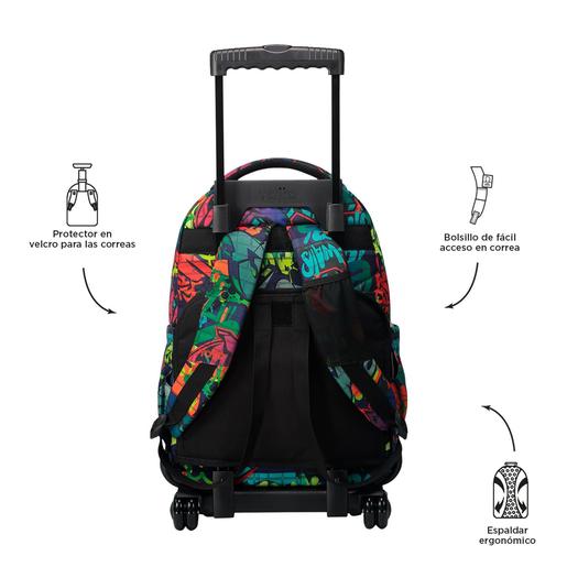 Totto - Mochila escolar con ruedas graffiti Renglones