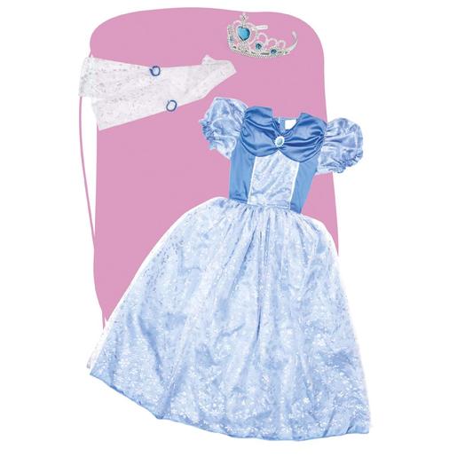 Miss Fashion - Vestido princesa azul 140 cm (8-10 anos)