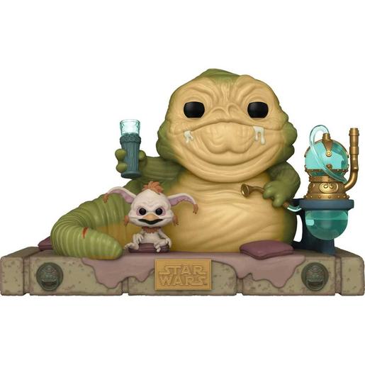 Funko - Star Wars - Funko Pop Deluxe: RotJ 40th - Jabba com Salacious - Star Wars - Figuras Colecionáveis para Fãs ㅤ