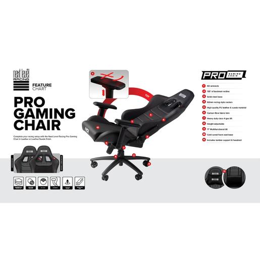 Next Level Racing - ProGaming Chair Black Leather & Suede Edition