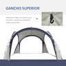 Outsunny - Toldo de campismo 3,5x3,5 m Bege/Azul