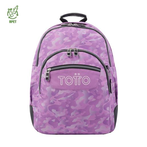 Totto - Mochila escolar camuflagem rosa Crayoles