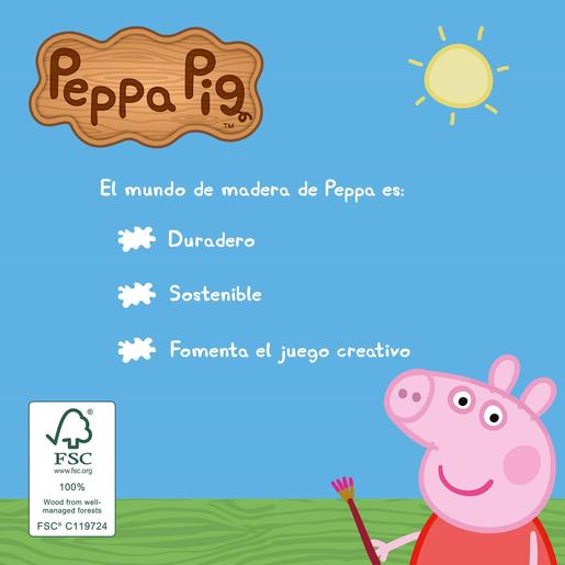 Porquinha Peppa - Avião de madeira com figura