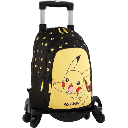 Pokemon - Mochila escolar Pokemon com carrinho Toybags e 4 rodas giratórias