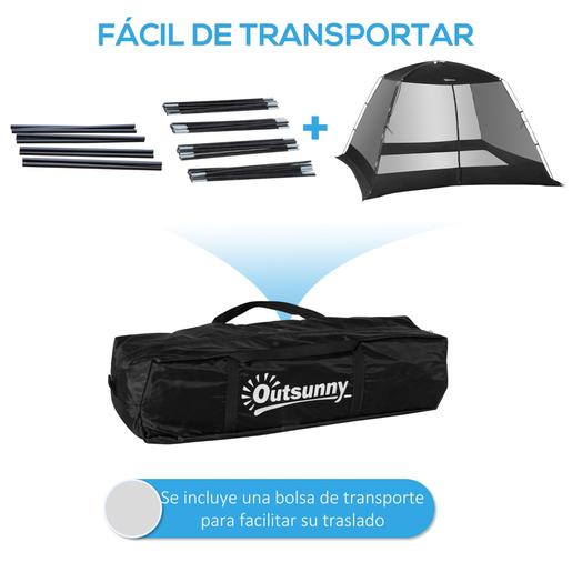 Outsunny - Tenda com mosquiteiras 3x3x2 m Preto