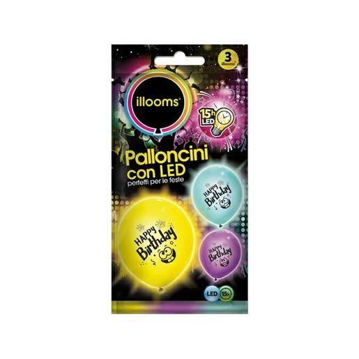 Luz de festa LED Happy Birthday, 3pcs