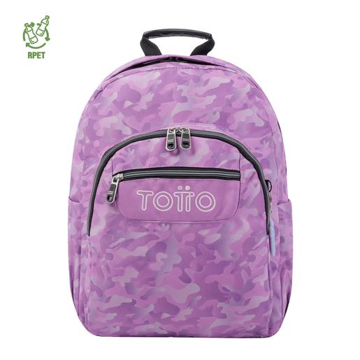 Totto - Mochila escolar camuflagem rosa Acuarela