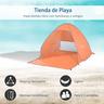 Outsunny - Tenda Pop Up praia Laranja