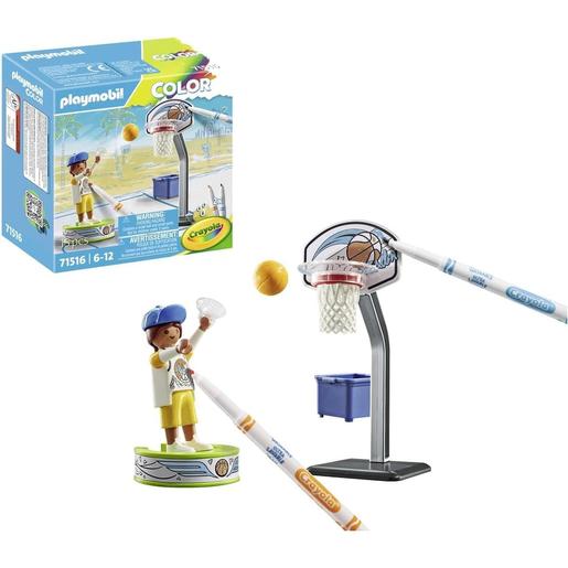 Playmobil Color - Skater com cesto de basquetebol ㅤ