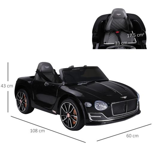 Homcom - Bentley GT elétrico preto com controle remoto