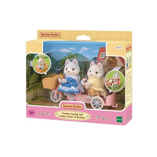 Sylvanian Families - Irmãos husky em tandem