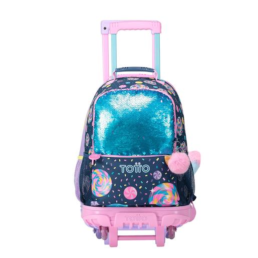 Totto - Mochila escolar com rodas grande Sweet Candy