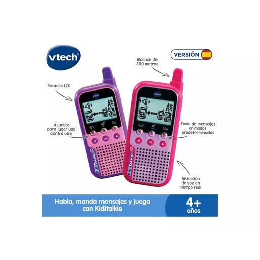 Vtech - KidiTalkie 6 em 1, Walkie-Talkie para crianças, cor rosa, conexão segura ㅤ