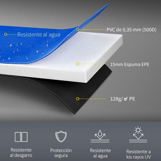 Homcom - Cobertura acolchoada de proteção para borda de trampolim de 244 cm Azul