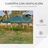 Outsunny - Tenda dobrável 3x3m Verde