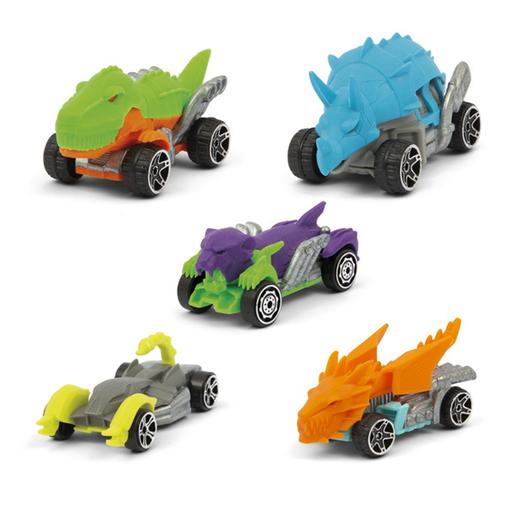 Caixa de 5 carros Monster Machines ㅤ