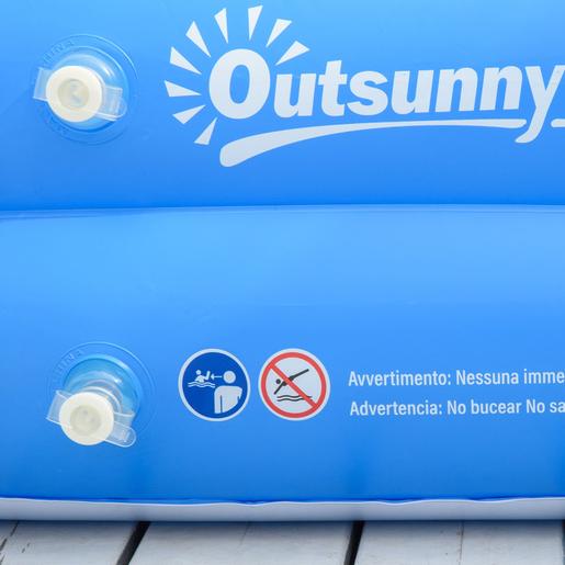 Outsunny - Piscina insuflável retangular 1.000 l