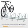 Homcom - Estacionamento para 5 bicicletas Prateado