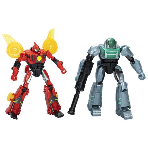 Hasbro - Transformers - Pack de 2 figuras EarthSpark Terran Twitch e Robby ㅤ