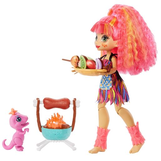 Cave Club - Boneca Emberly - Playset BBQs