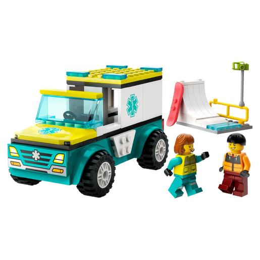 LEGO City - Ambulância de emergência e rapaz com snowboard - 60403