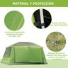 Outsunny - Tenda de Campismo Familiar 405x305x225 cm Verde