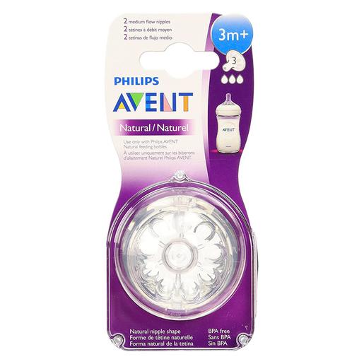 Philips Avent - Tetinas Natural Fluxo Rápido (2 Unidades) SCF654/27