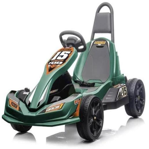 Feber - Coche deportivo estilo Fórmula 1 Go Kart verde 12V con 2 marchas ㅤ