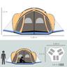 Outsunny - Tenda de campismo familiar 548x510x210 cm Laranja