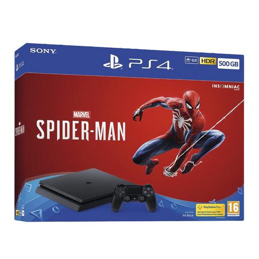 PS4 - Consola PlayStation 4 Slim 500 GB Black com Jogo Spider-Man