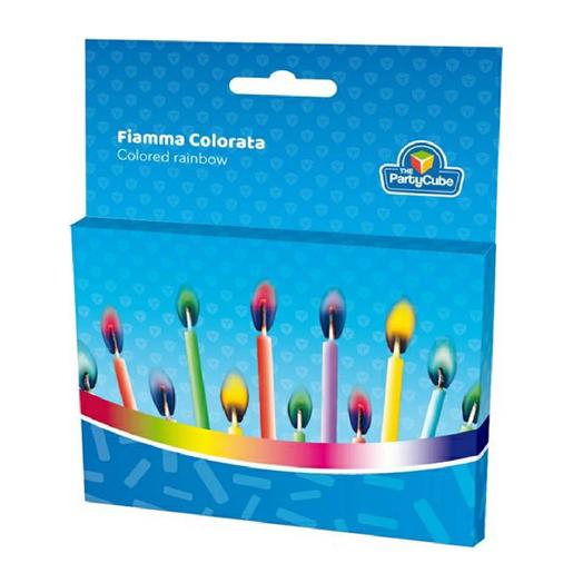 Pack de 6 velas de chamas coloridas