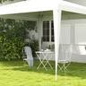 Outsunny - Tenda Desmontável de Jardim 3x3 m Branco