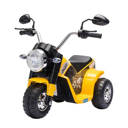 Homcom - Moto elétrica 6V de 3 rodas amarela