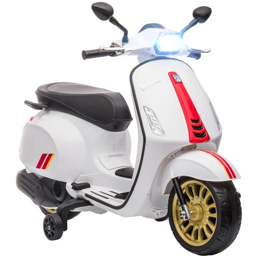 Homcom - Moto elétrica infantil Vespa Branco