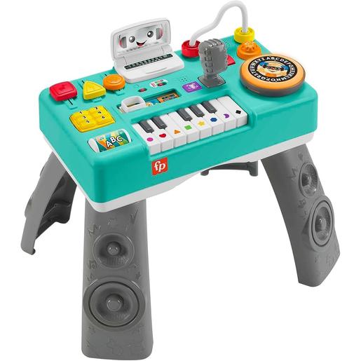 Fisher Price - Mesa de mistura DJ musical com atividades, luzes e sons ㅤ