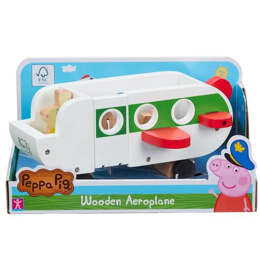 Porquinha Peppa - Avião de madeira com figura