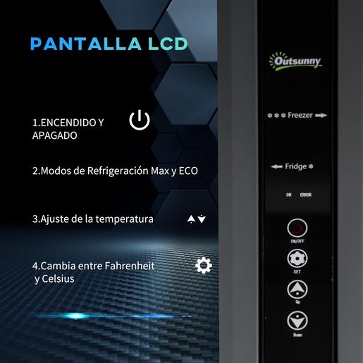 Outsunny - Frigorífico Congelador 45L Preto