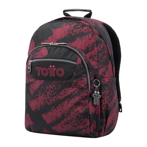 Totto - Mochila escolar adaptable a carro tiza roja Acuareles