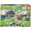 Educa Borrás - Dino World Pack Puzzles 2x100 Peças