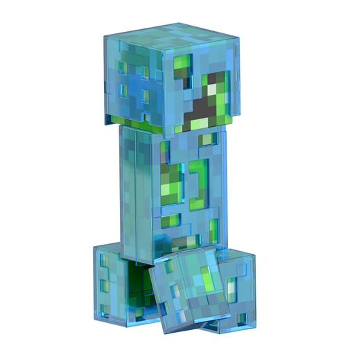 Minecraft - Figura articulada Creeper Nível Diamante com acessórios ㅤ