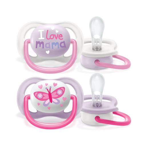 Philips Avent - Chupetas ultra air 0-6m para menina - mamãe