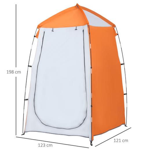 Outsunny - Tenda de duche para campismo com mosquiteiros 123x121x198 cm Laranja