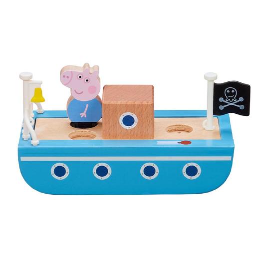 Porquinha Peppa - Barco de madeira com figura