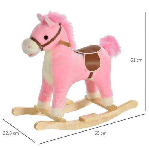 Homcom - Cavalo de balanço Cor de Rosa