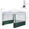 Outsunny - Tenda Dobrável 2,7 x 2,7 m Branco e Verde