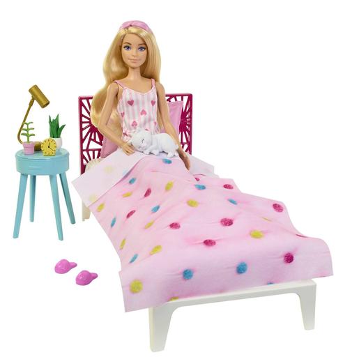 Barbie - Muñeca con dormitorio y accesorios incluidos ㅤ