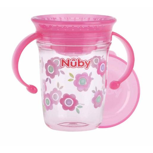 Nuby - Copo mágico 360º feito com tritan - Cor de Rosa