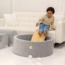 MeowBaby - Parque de juegos infantil de espuma gris con piscina de bolas y 200 bolas turquesa/gris/blanco